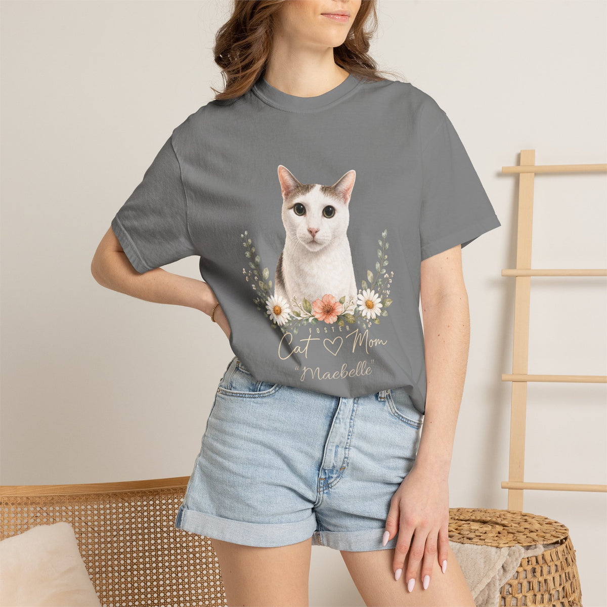 Personalized Foster Cat Mom Comfort Colors® T-Shirt