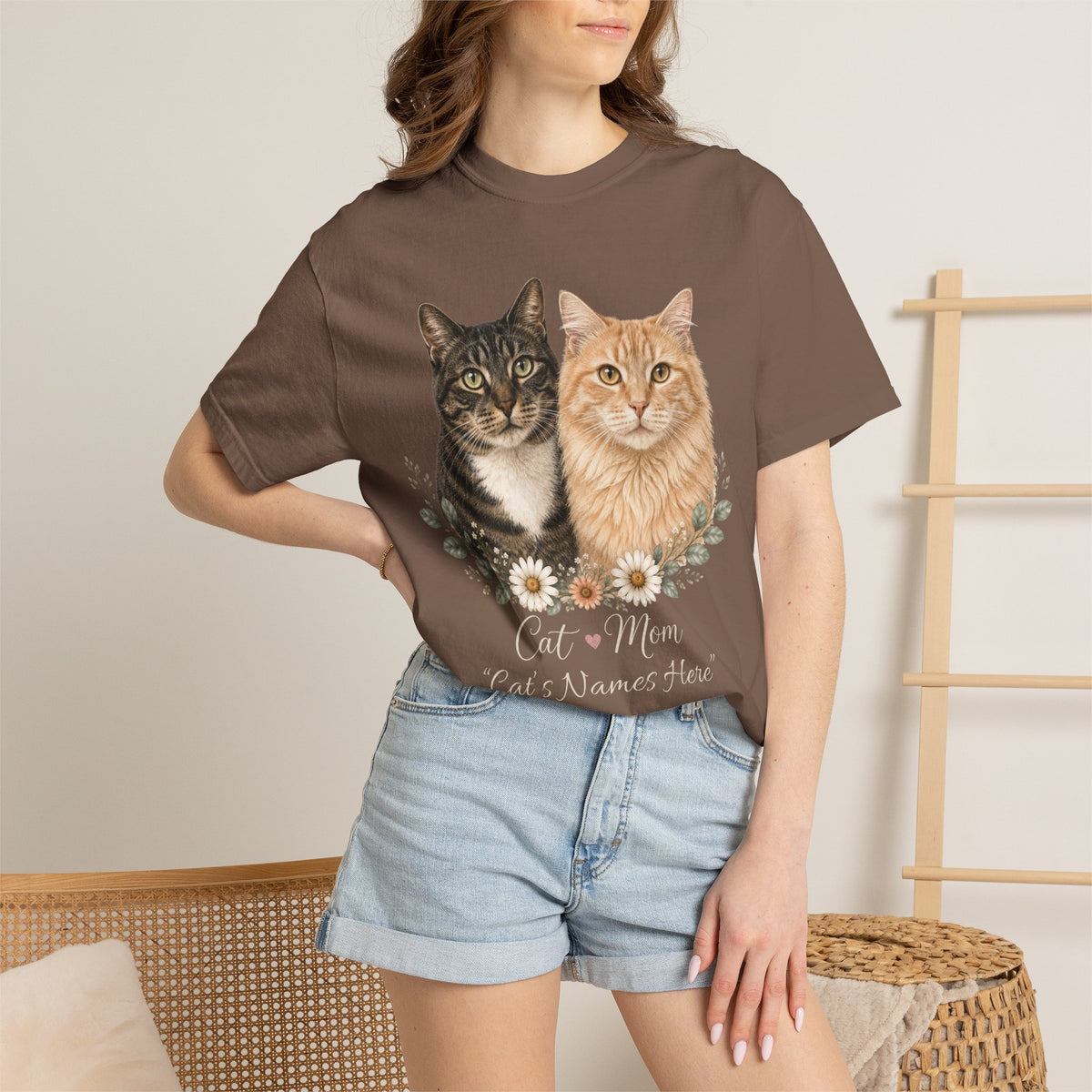 Personalized Multi-Cat Mom Comfort Colors® T-Shirt