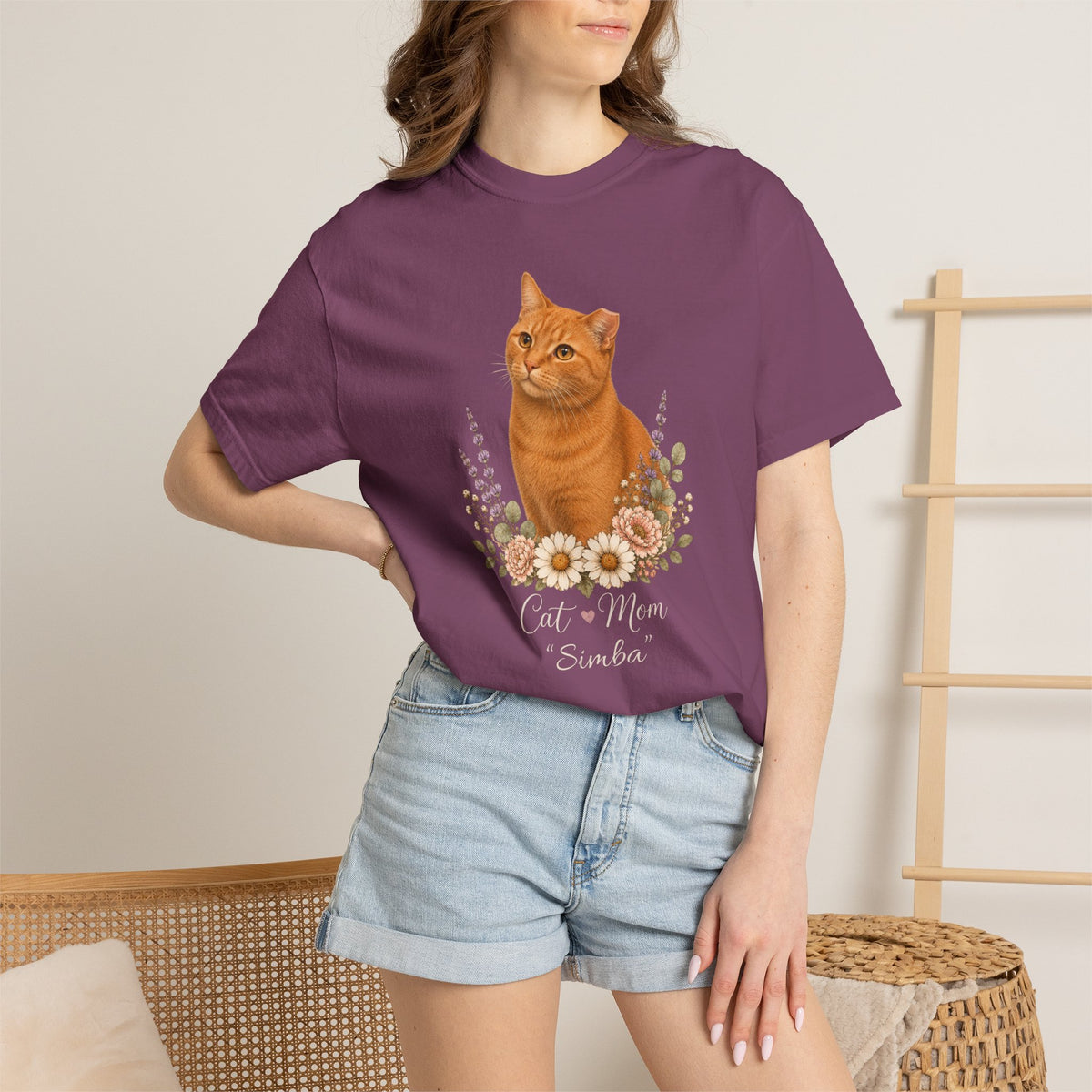 Personalized Orange TNR Cat Mom Comfort Colors® T-Shirt
