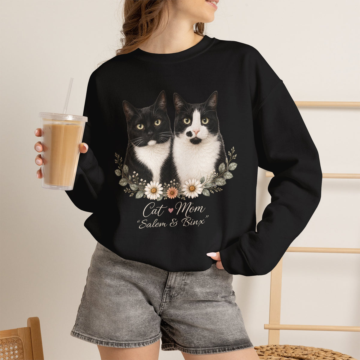 Personalized Multi-Cat Mom Gildan® Sweatshirt