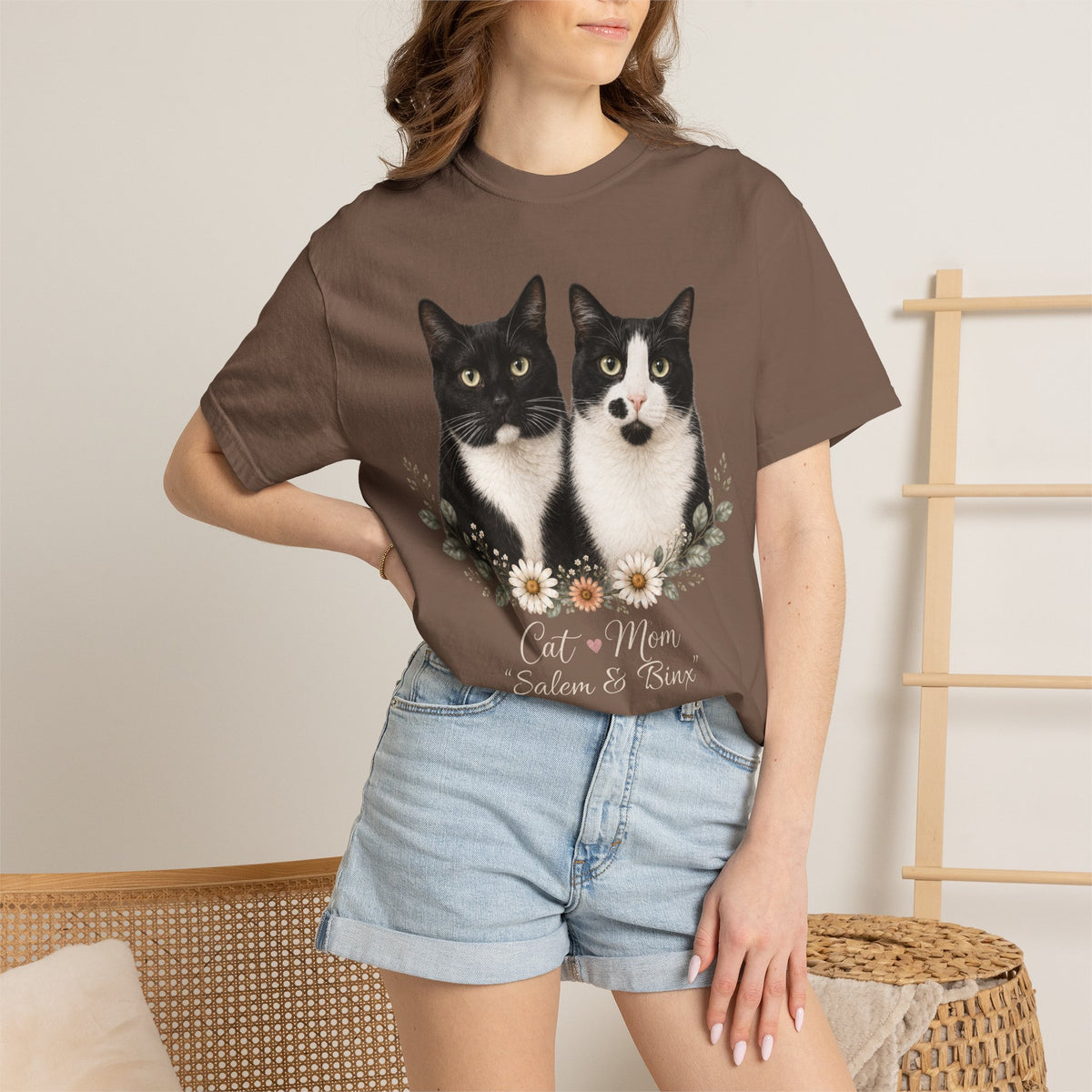 Personalized Multi-Cat Mom Comfort Colors® T-Shirt