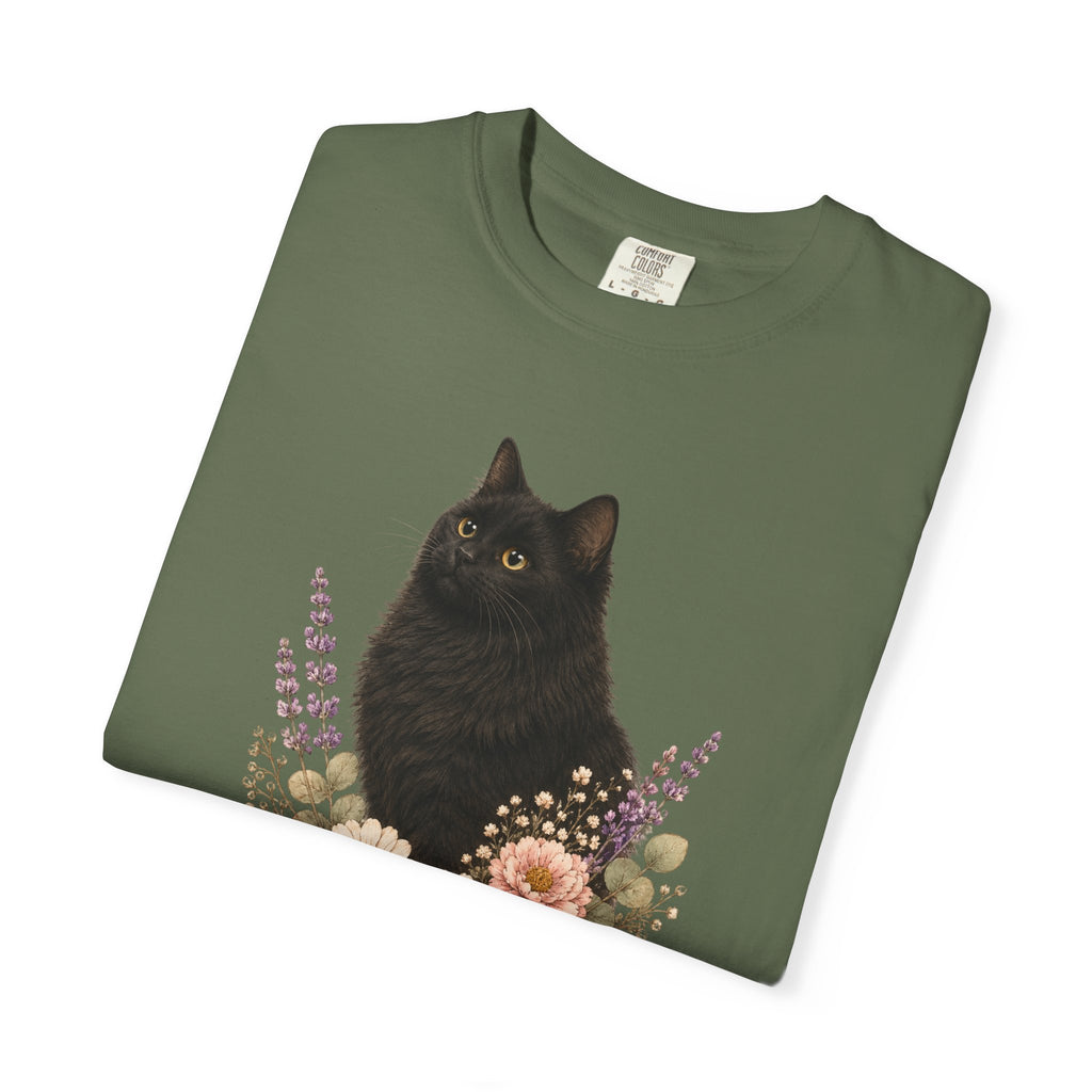Personalized Black Cat Mom Comfort Colors® T-Shirt