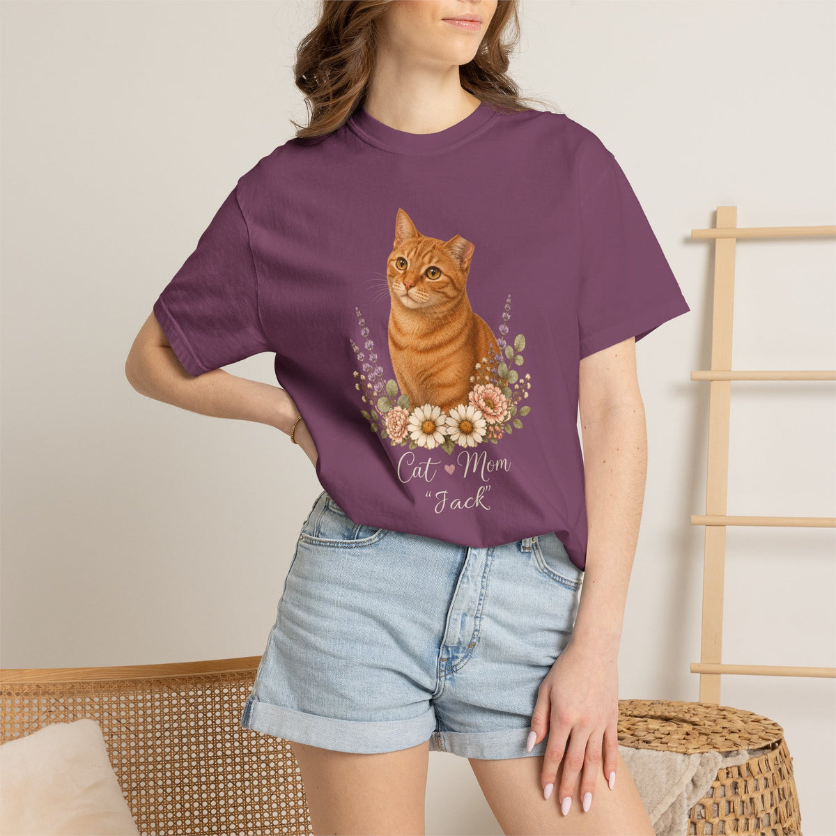 Personalized Orange TNR Cat Mom Comfort Colors® T-Shirt