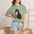 Personalized Fluffy Tuxedo Cat  Sunflower Comfort Colors® T-Shirt
