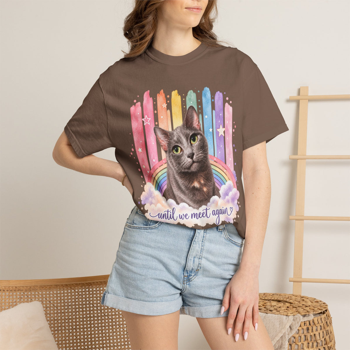 Personalized Rainbow Memorial Cat Comfort Colors® T-Shirt