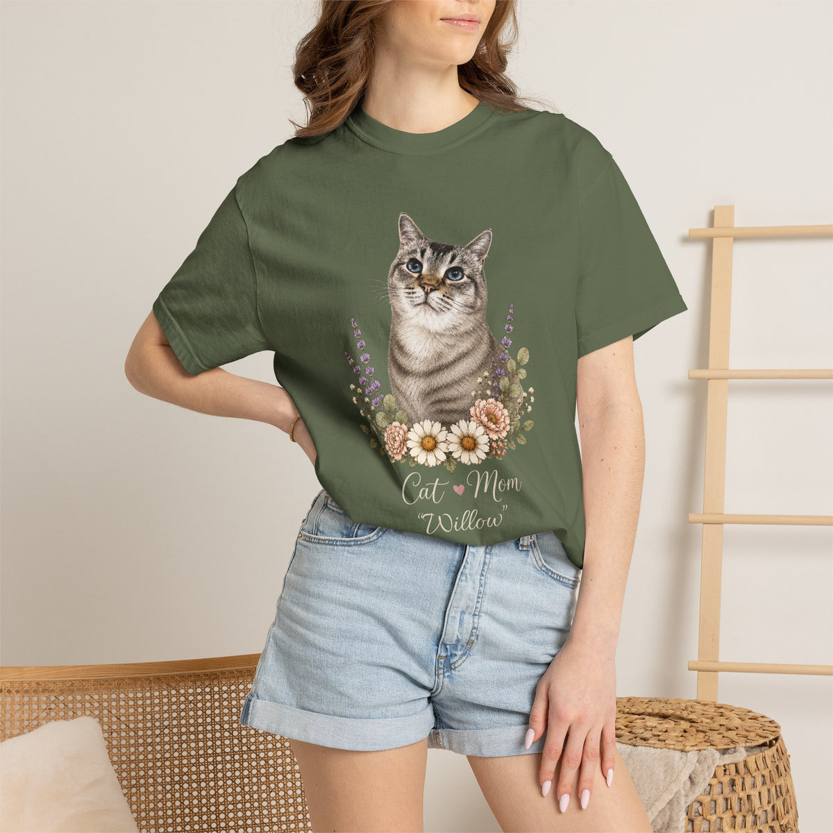 Personalized Blue-Lynx Cat Comfort Colors® T-Shirt