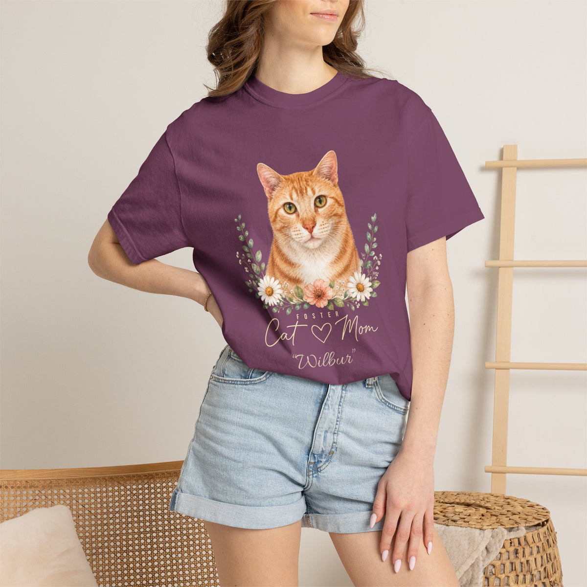 Personalized Foster Cat Mom Comfort Colors® T-Shirt