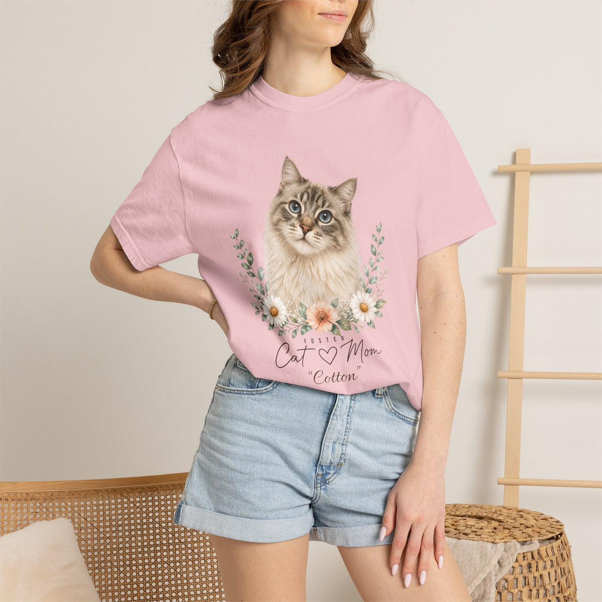 Personalized Foster Cat Mom Comfort Colors® T-Shirt