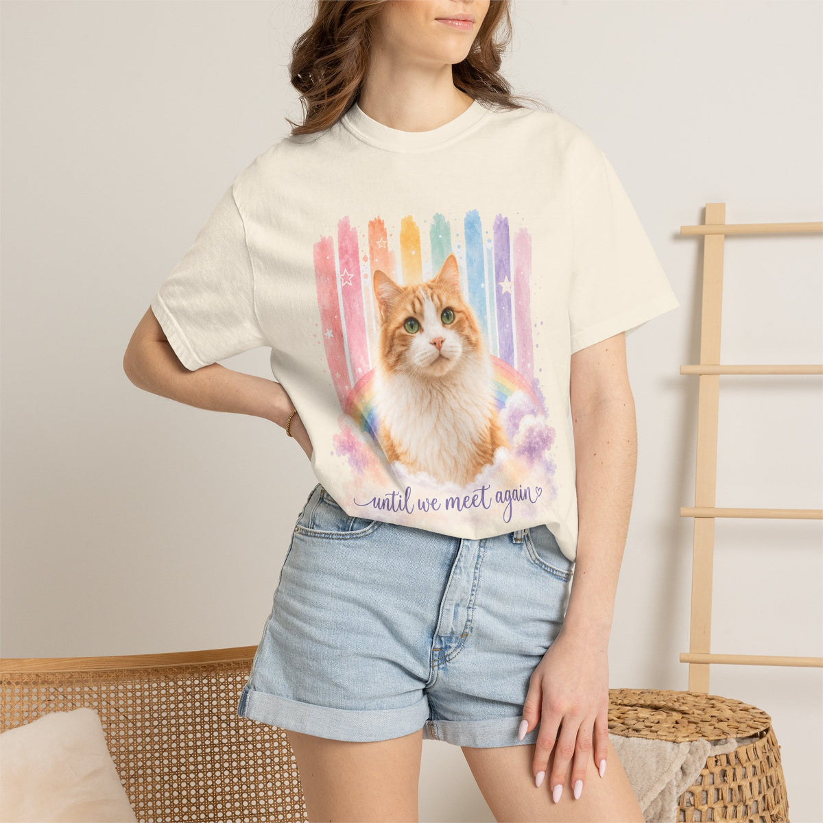 Personalized Rainbow Memorial Cat Comfort Colors® T-Shirt