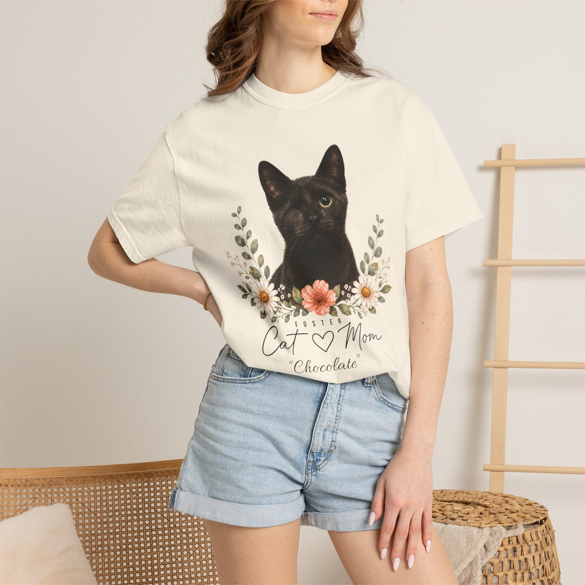 Personalized Foster Cat Mom Comfort Colors® T-Shirt