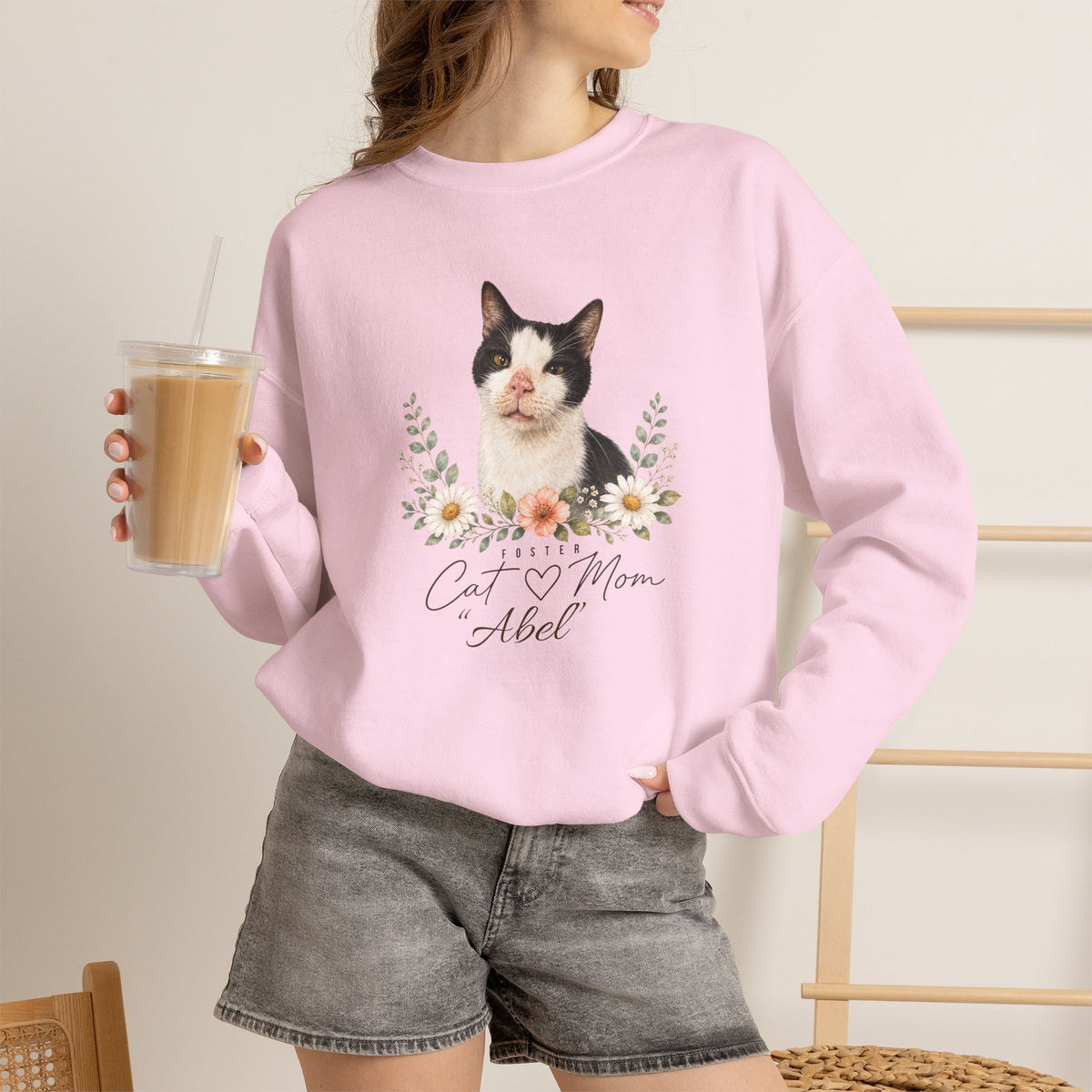 Personalized Foster Cat Mom Gildan® Sweatshirt