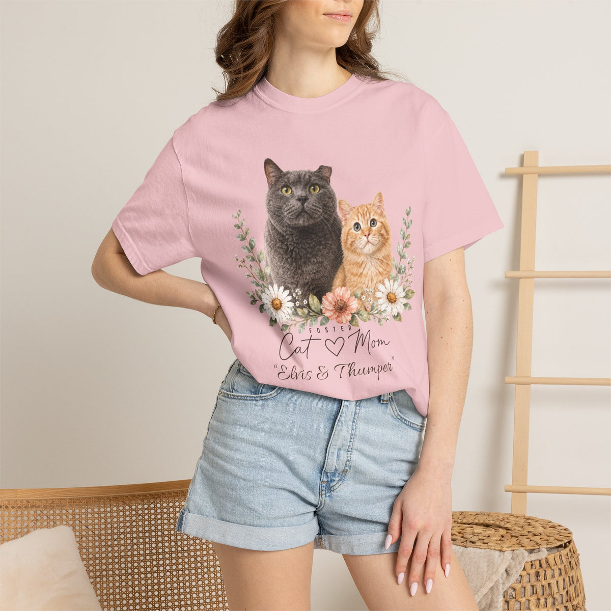 Personalized Foster Cat Mom Comfort Colors® T-Shirt