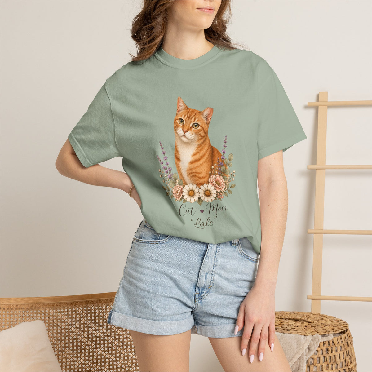 Personalized Orange TNR Cat Mom Comfort Colors® T-Shirt