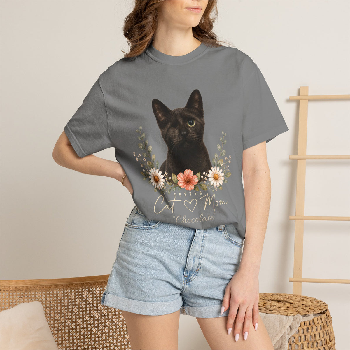 Personalized Foster Cat Mom Comfort Colors® T-Shirt