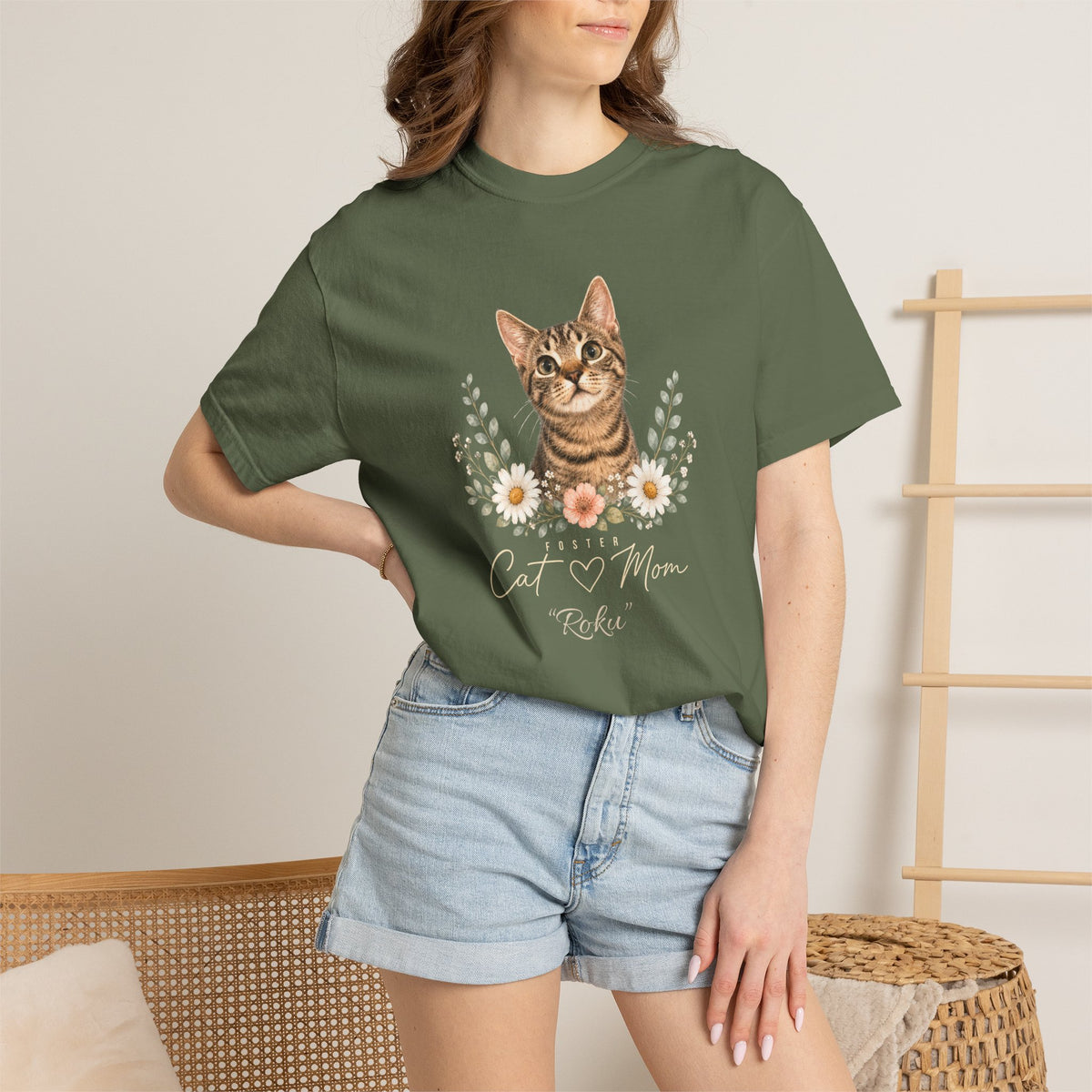 Personalized Foster Cat Mom Comfort Colors® T-Shirt