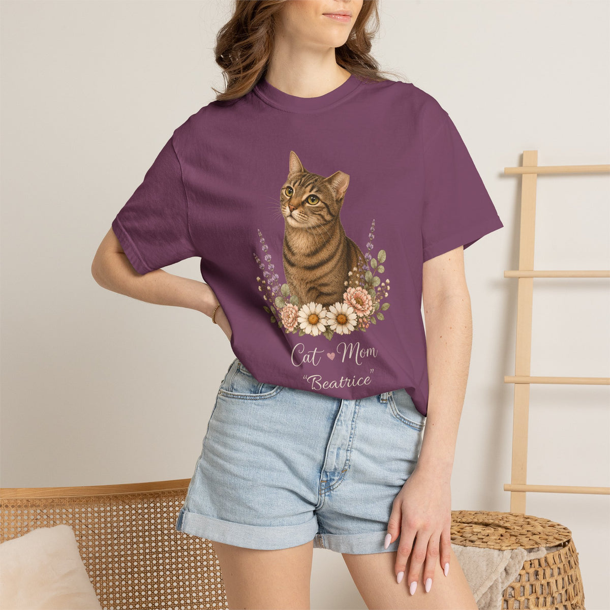 Personalized TNR Tabby Cat Mom Comfort Colors® T-Shirt