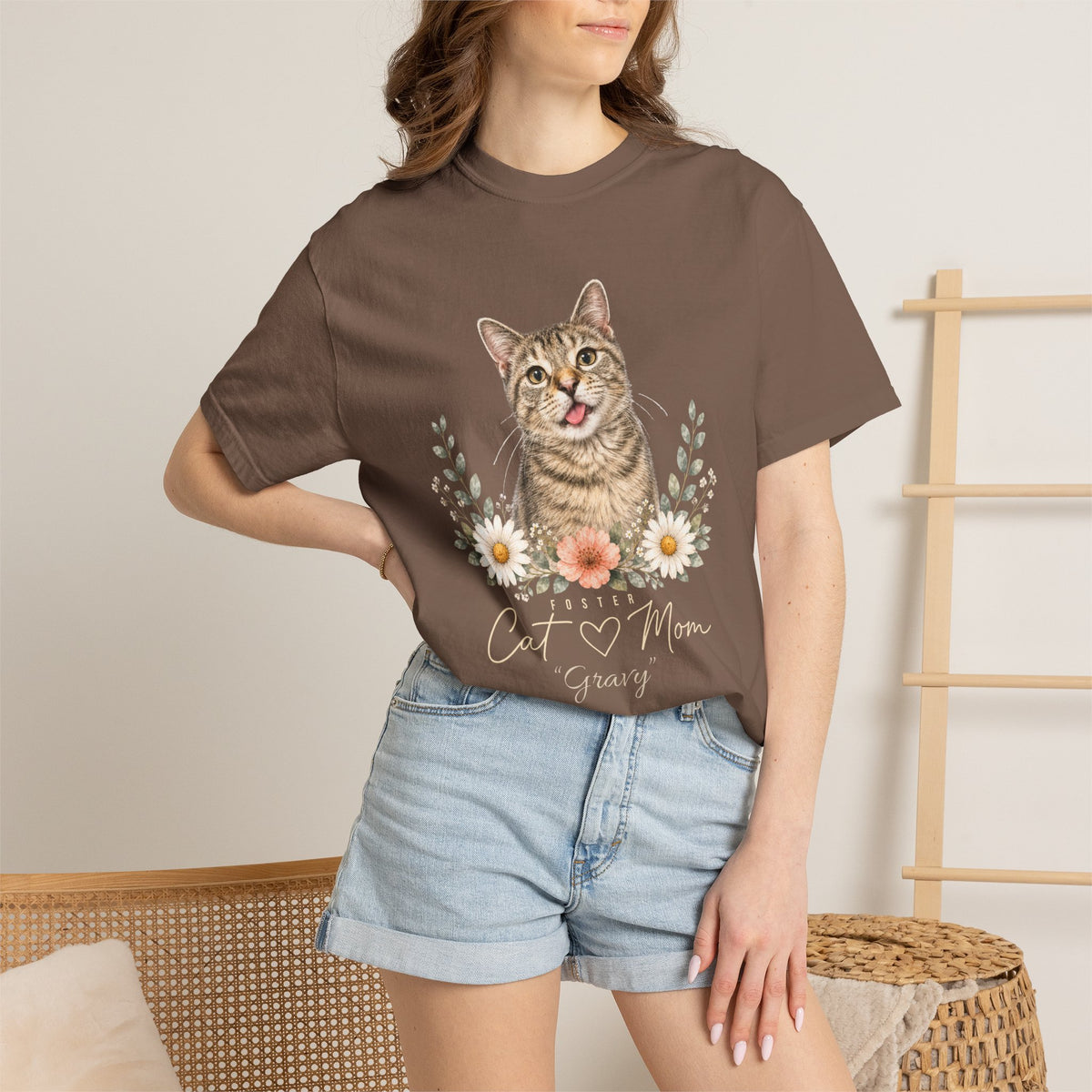Personalized Foster Cat Mom Comfort Colors® T-Shirt