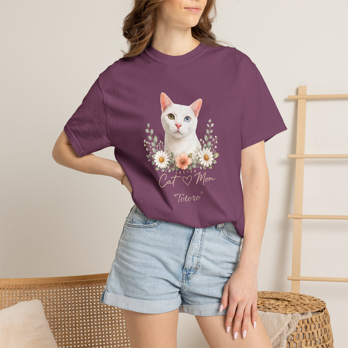 Personalized Foster Cat Mom Comfort Colors® T-Shirt