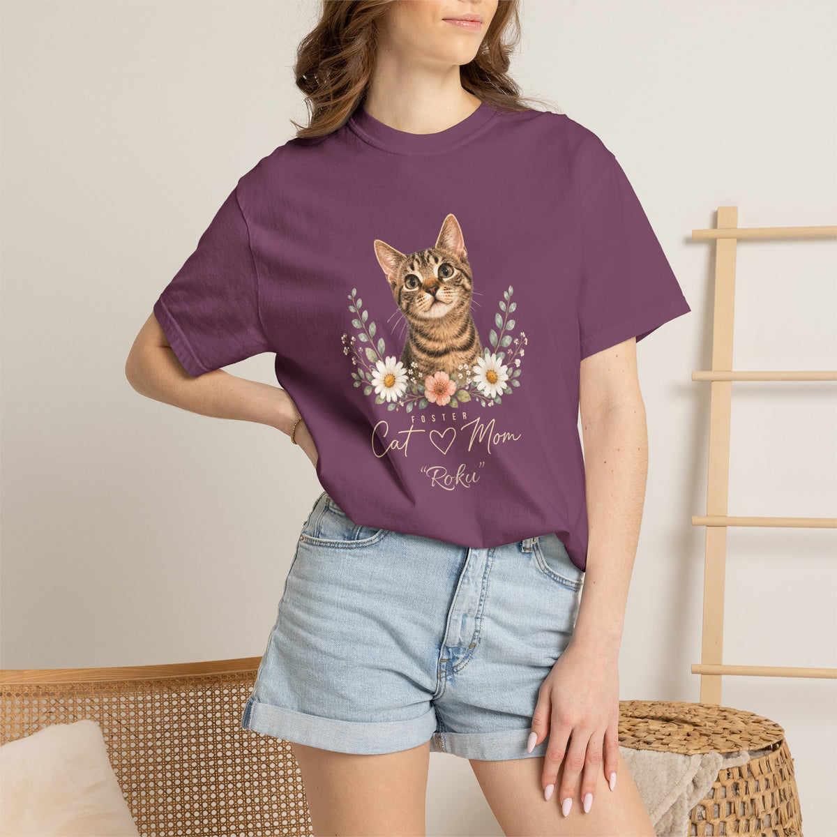 Personalized Foster Cat Mom Comfort Colors® T-Shirt