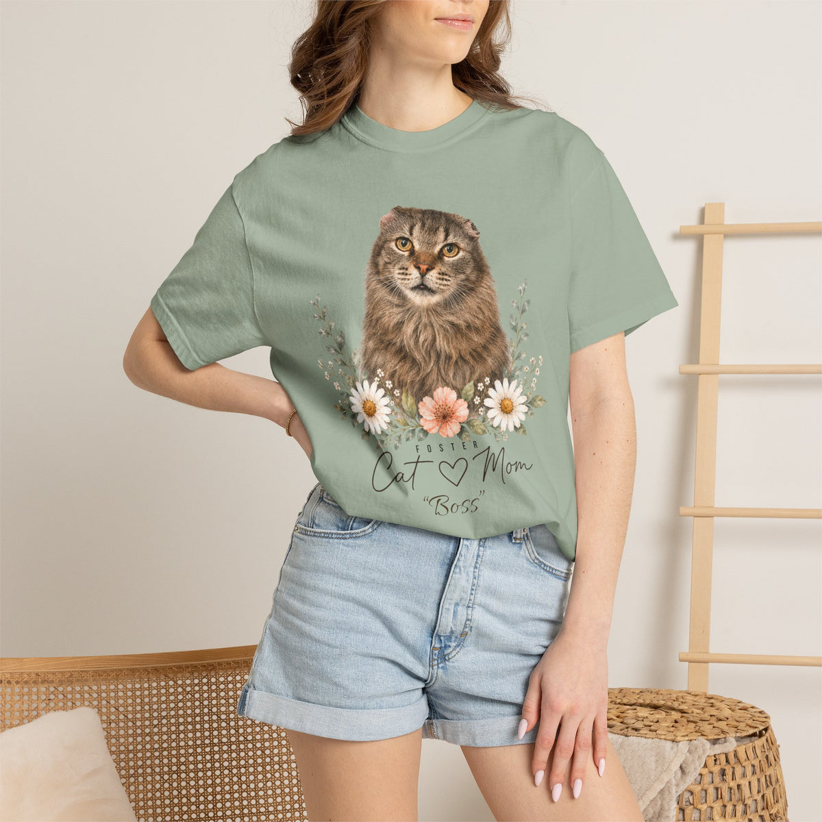 Personalized Foster Cat Mom Comfort Colors® T-Shirt