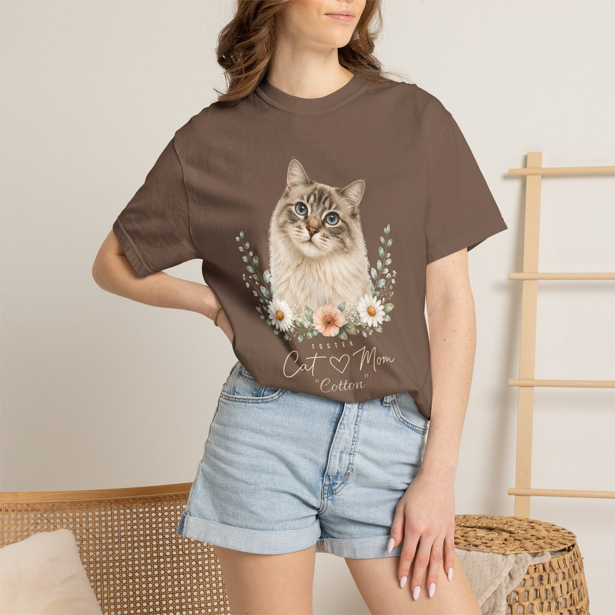 Personalized Foster Cat Mom Comfort Colors® T-Shirt