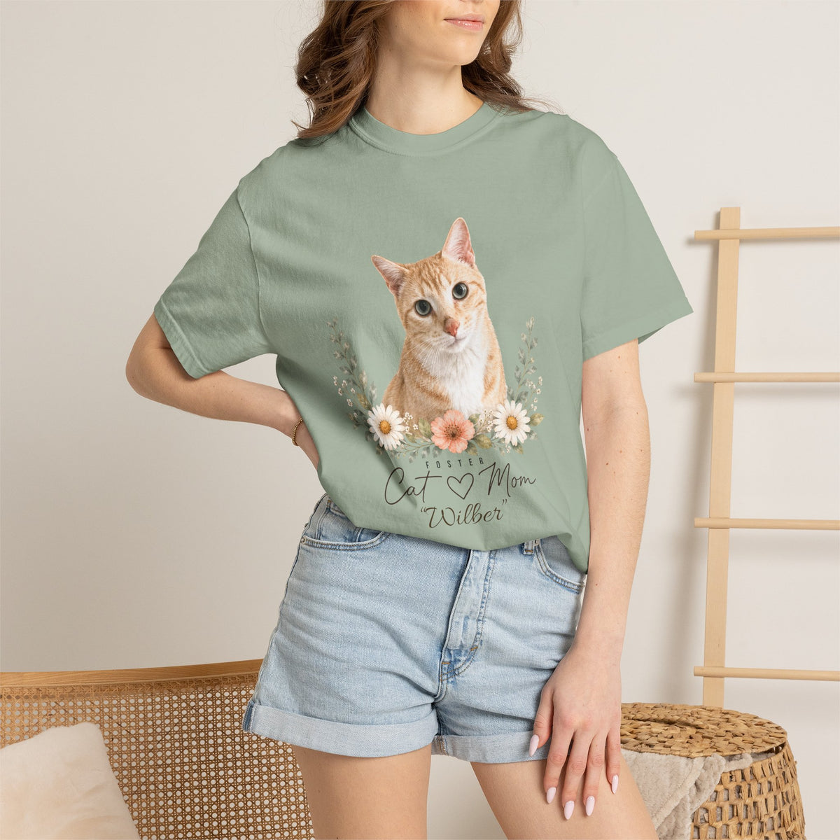 Personalized Foster Cat Mom Comfort Colors® T-Shirt