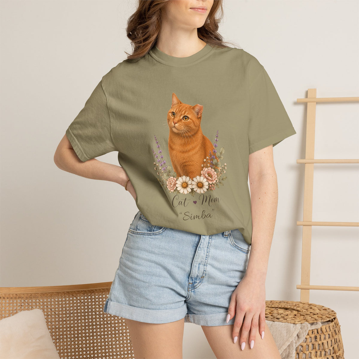 Personalized Orange TNR Cat Mom Comfort Colors® T-Shirt