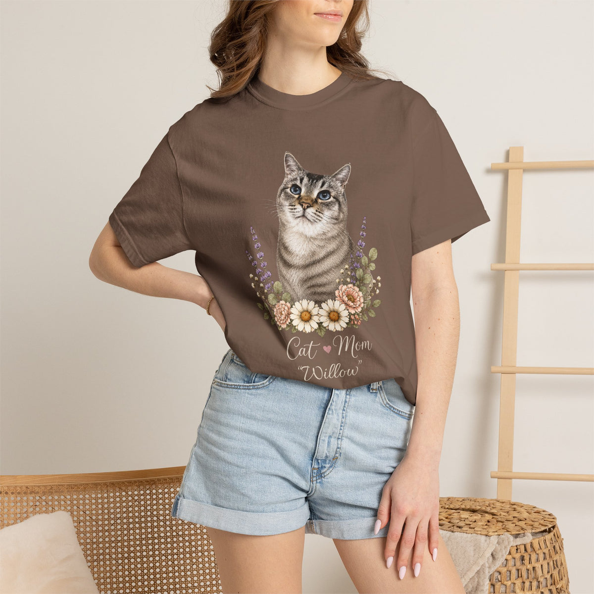 Personalized Blue-Lynx Cat Comfort Colors® T-Shirt