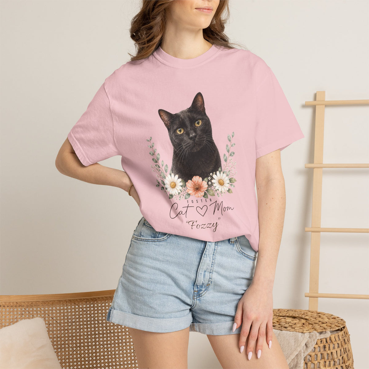 Personalized Foster Cat Mom Comfort Colors® T-Shirt