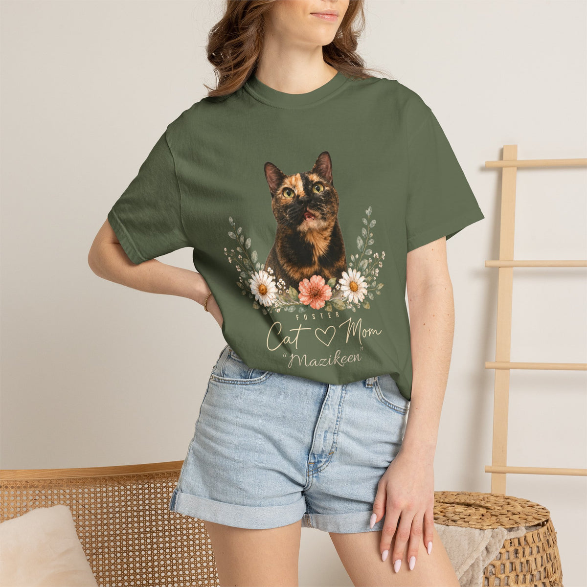 Personalized Foster Cat Mom Comfort Colors® T-Shirt