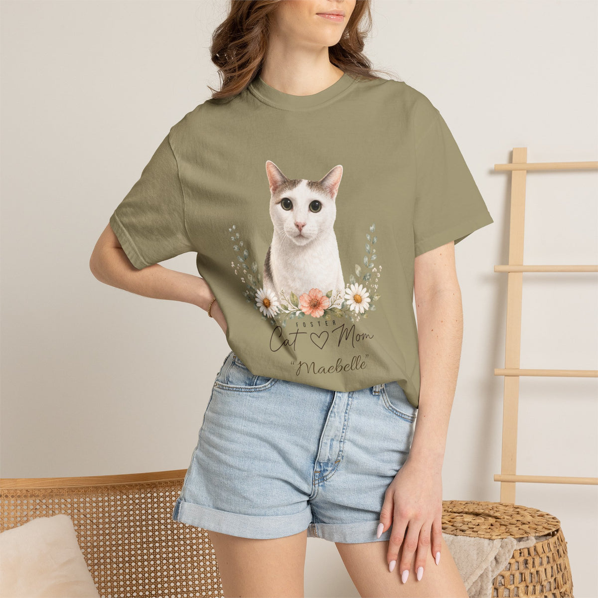 Personalized Foster Cat Mom Comfort Colors® T-Shirt