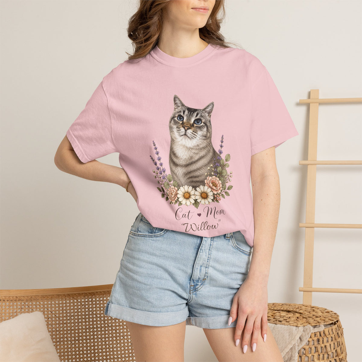 Personalized Blue-Lynx Cat Comfort Colors® T-Shirt