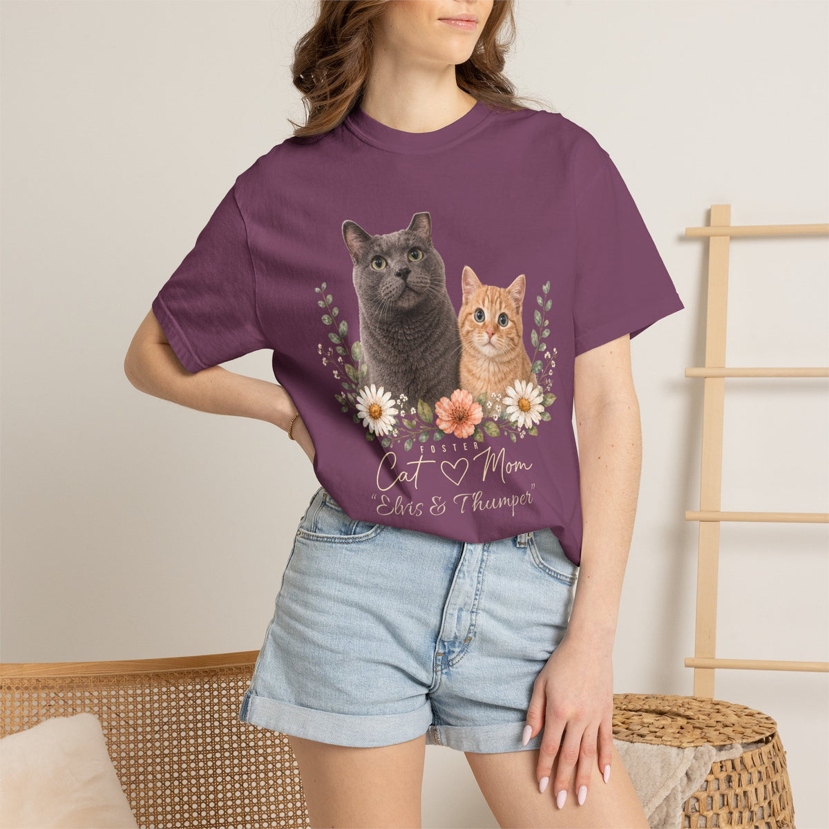 Personalized Foster Cat Mom Comfort Colors® T-Shirt