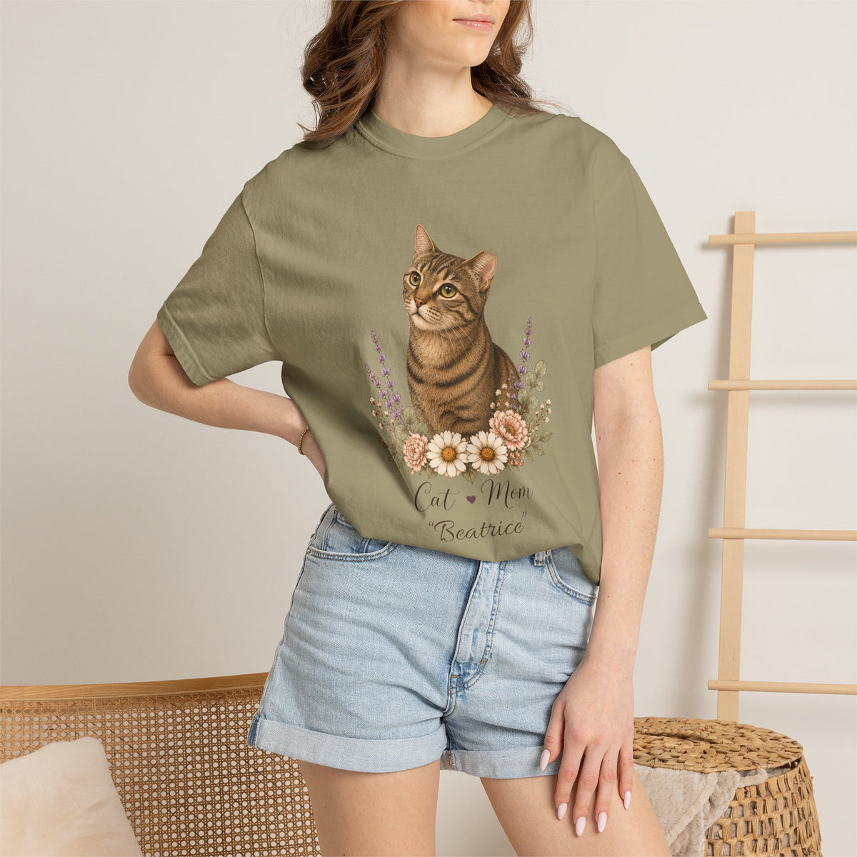 Personalized TNR Tabby Cat Mom Comfort Colors® T-Shirt