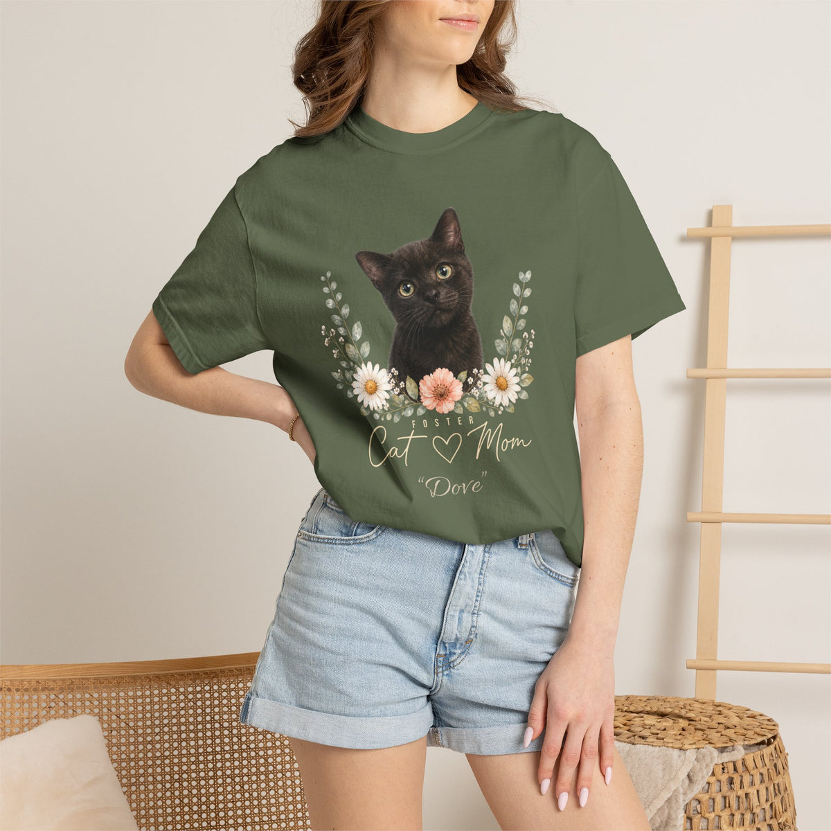 Personalized Foster Cat Mom Comfort Colors® T-Shirt