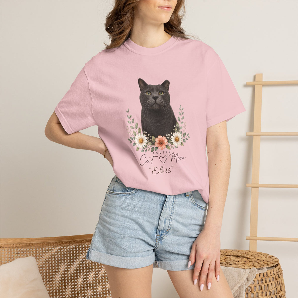 Personalized Foster Cat Mom Comfort Colors® T-Shirt