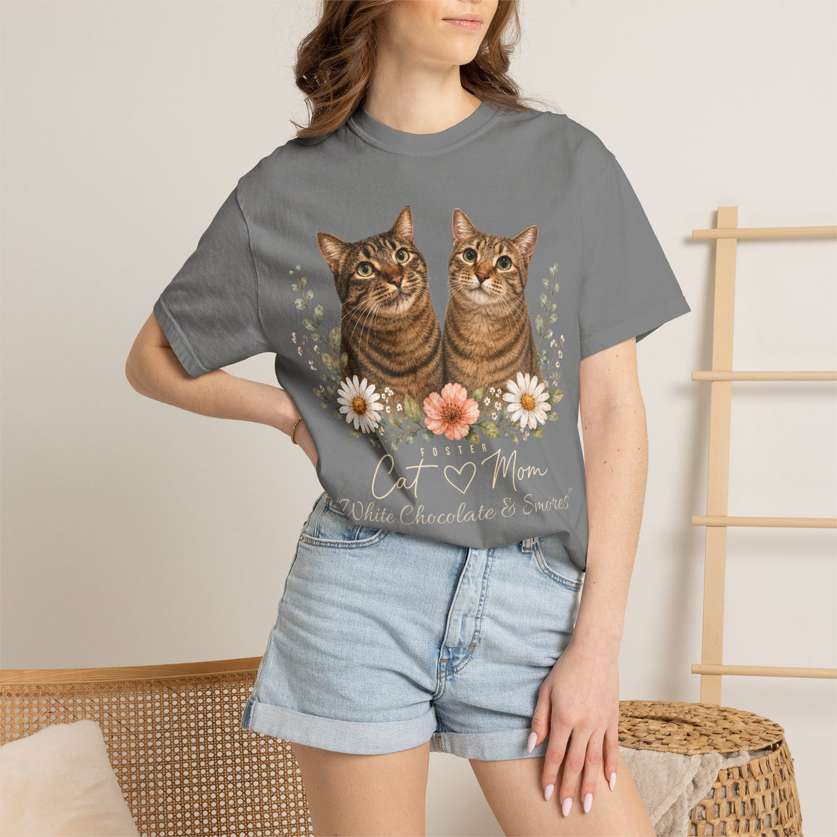 Personalized Foster Cat Mom Comfort Colors® T-Shirt