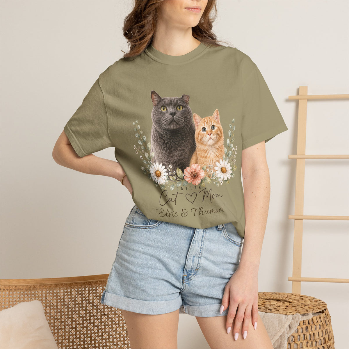 Personalized Foster Cat Mom Comfort Colors® T-Shirt