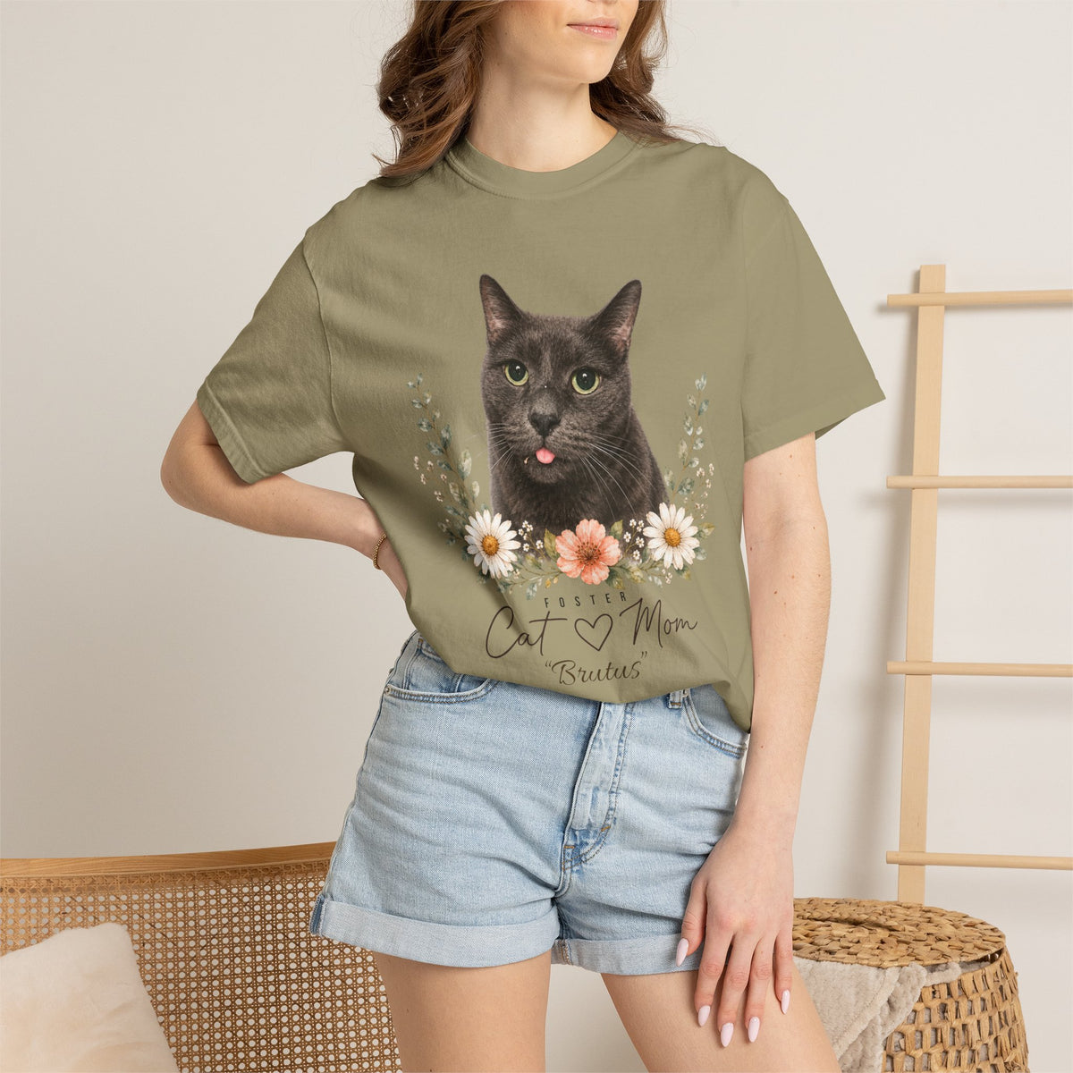 Personalized Foster Cat Mom Comfort Colors® T-Shirt