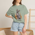Personalized Blue Sphinx Cat Sunflower Comfort Colors® T-Shirt