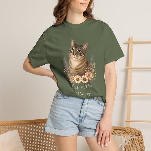 Personalized Blue Lynx Point Cat Mom Comfort Colors® T-Shirt