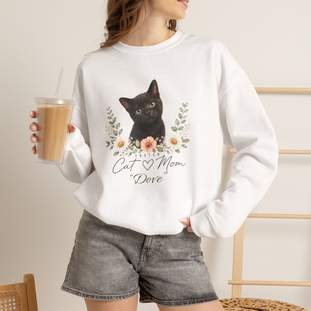 Personalized Foster Cat Mom Gildan® Sweatshirt