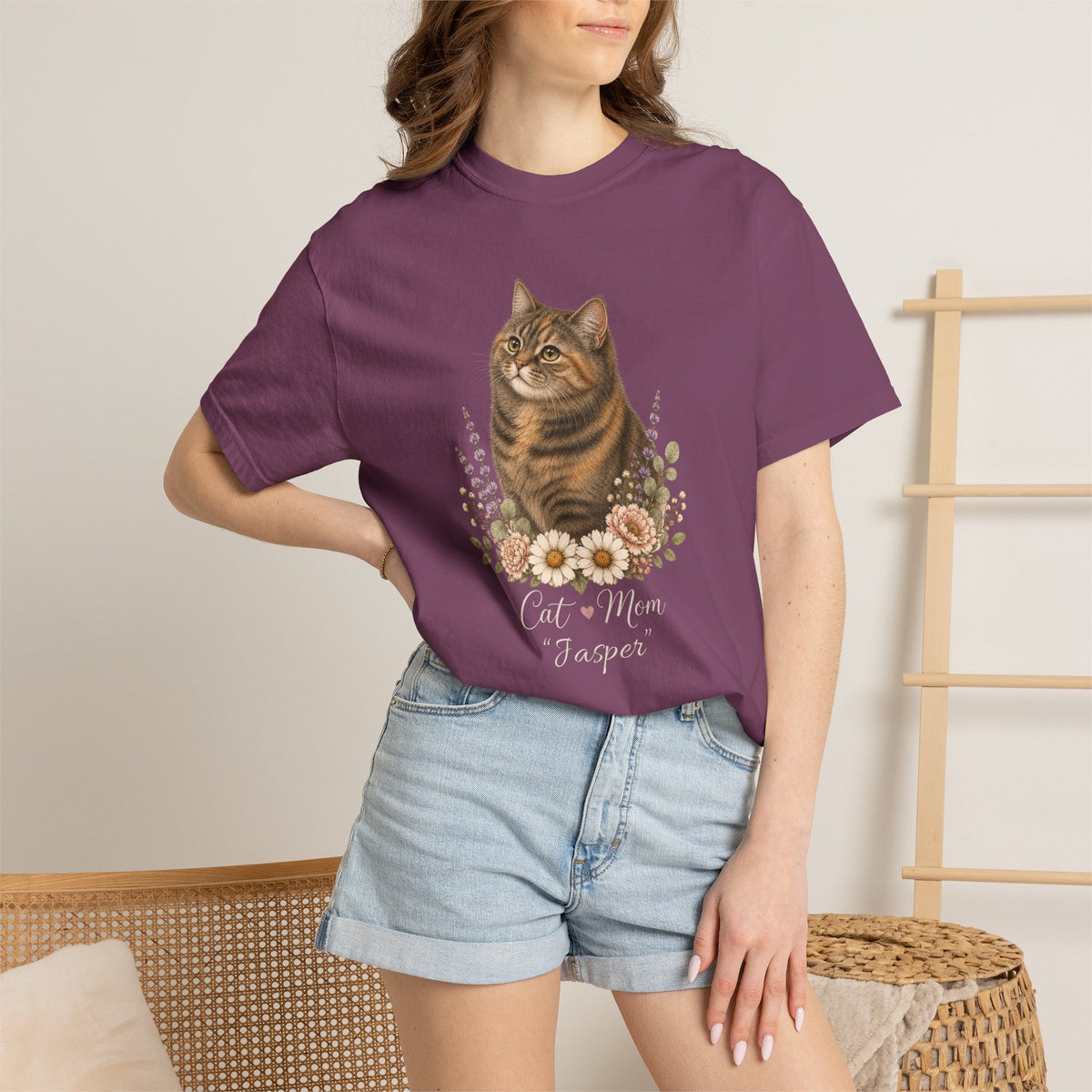 Personalized Torbie Cat Mom Comfort Colors® T-Shirt
