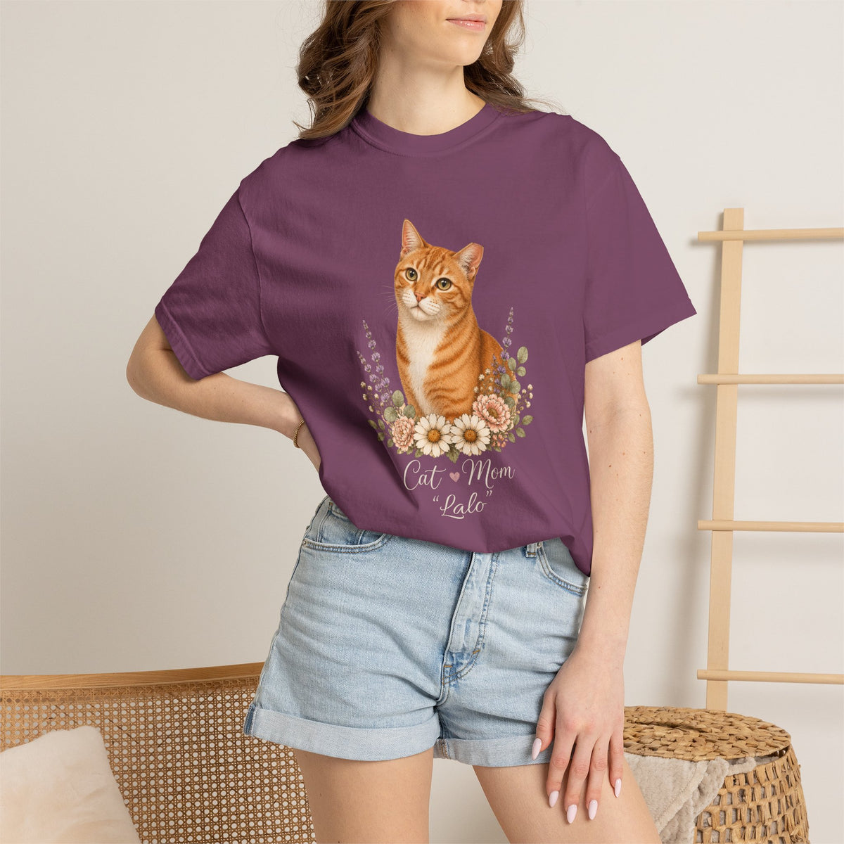 Personalized Orange TNR Cat Mom Comfort Colors® T-Shirt