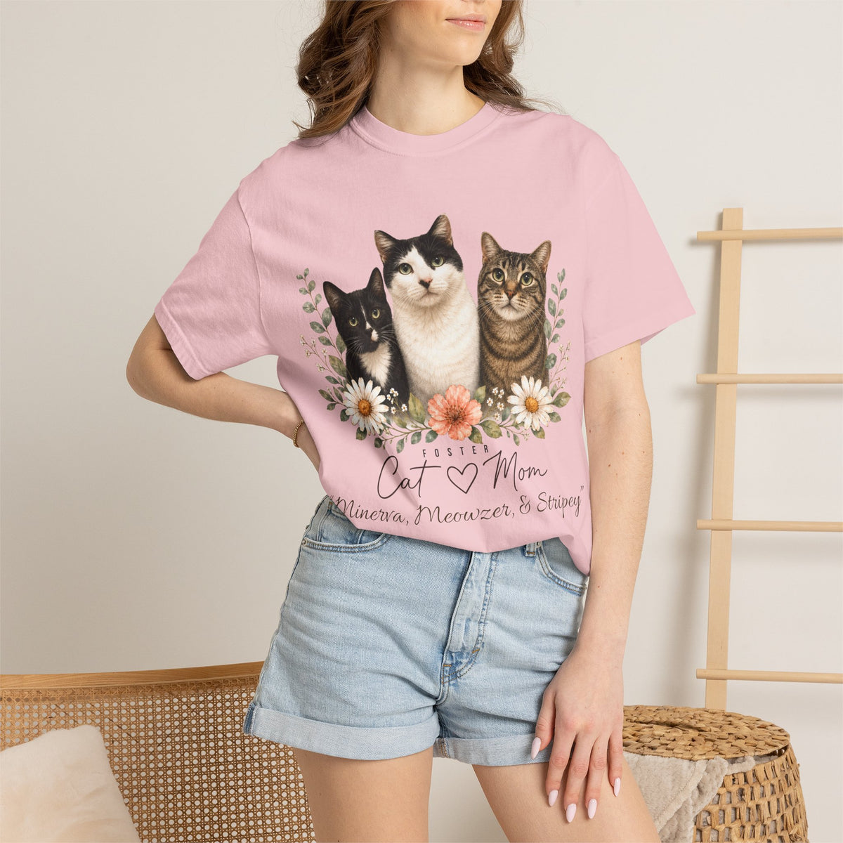 Personalized Foster Cat Mom Comfort Colors® T-Shirt