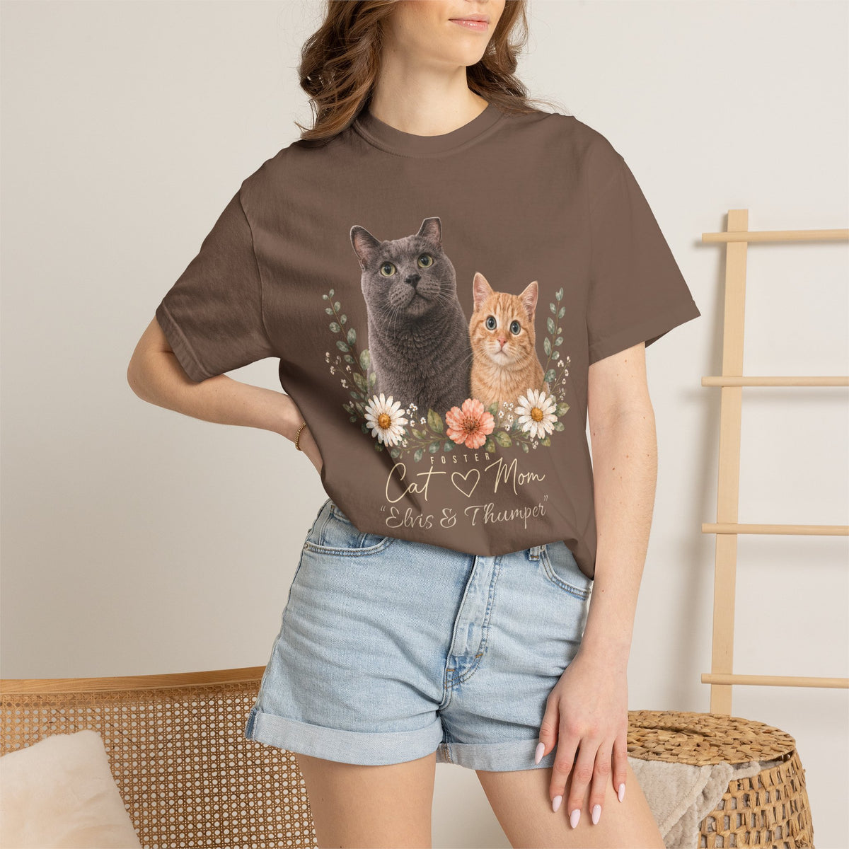 Personalized Foster Cat Mom Comfort Colors® T-Shirt