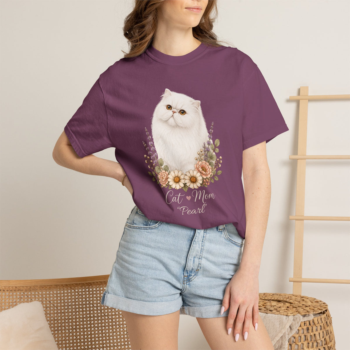 Personalized Persian Cat Mom Comfort Colors® T-Shirt