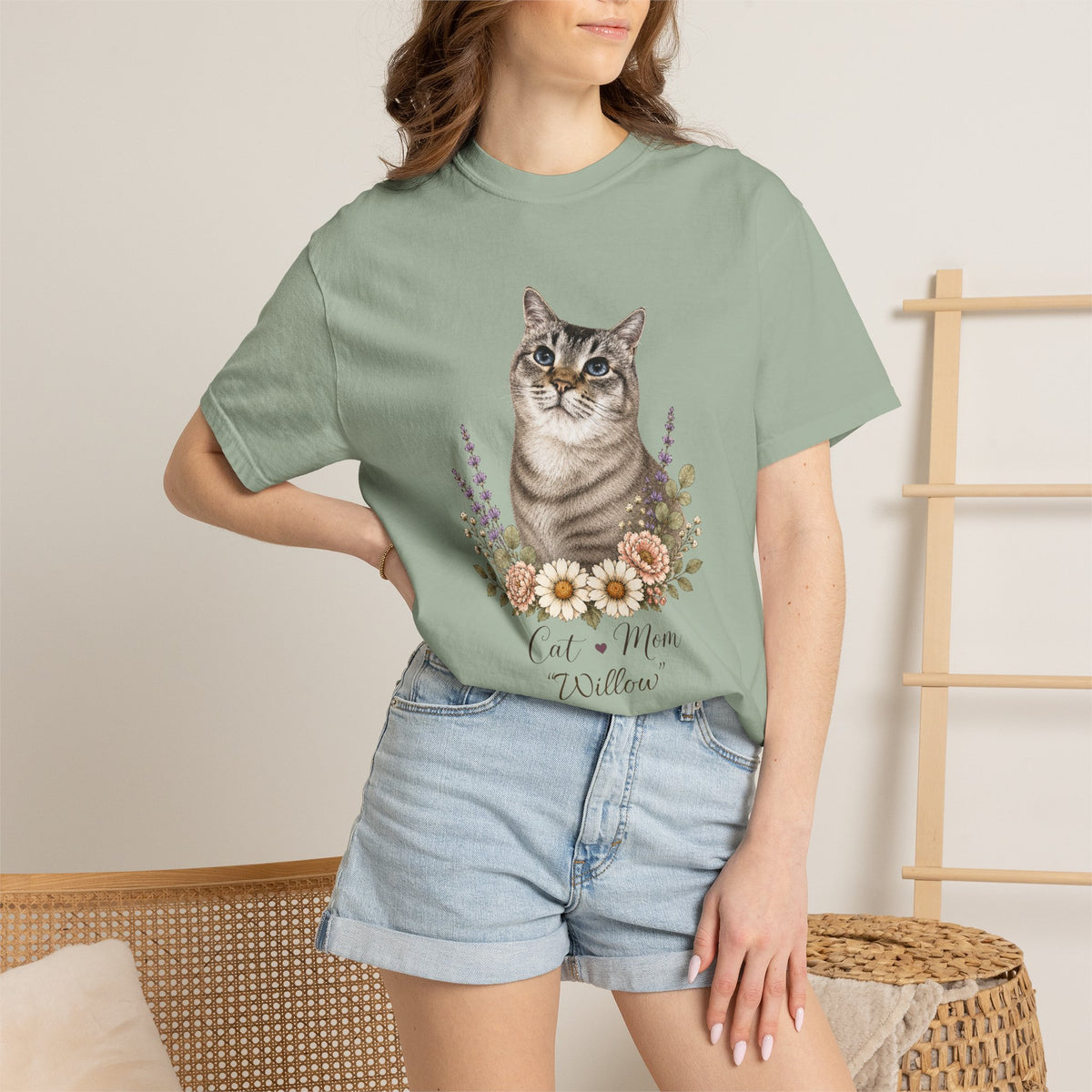 Personalized Blue-Lynx Cat Comfort Colors® T-Shirt