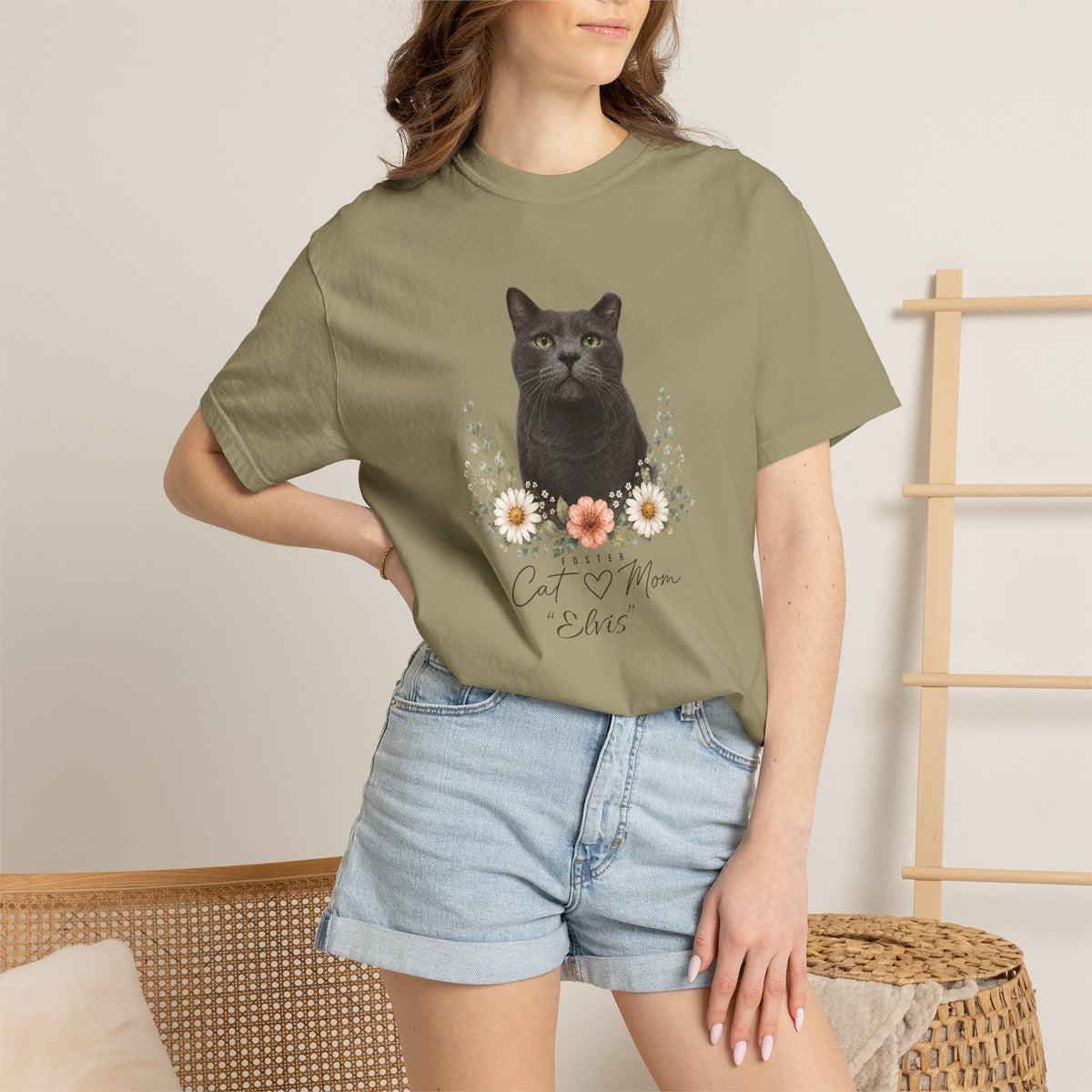 Personalized Foster Cat Mom Comfort Colors® T-Shirt