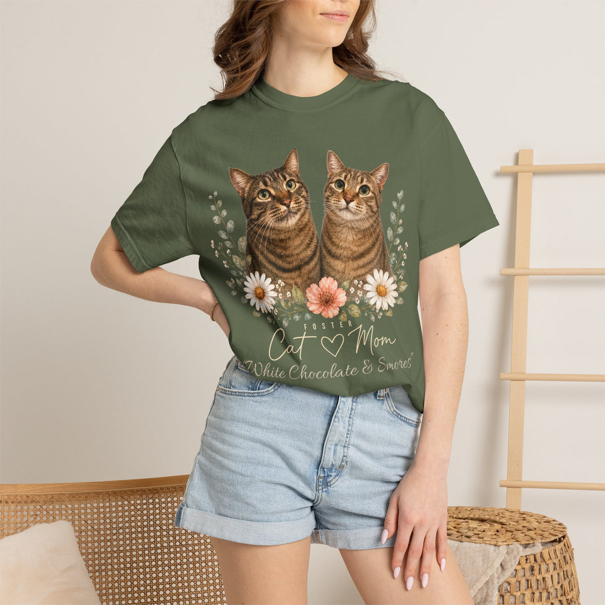 Personalized Foster Cat Mom Comfort Colors® T-Shirt